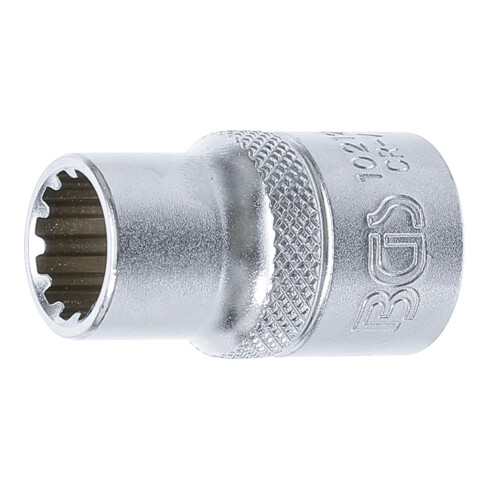 BGS Steckschlüssel-Einsatz Gear Lock 10212, Antrieb Innenvierkant 12,5 mm (1/2"), SW 12 mm