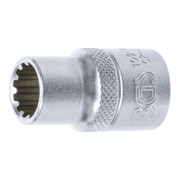 BGS Steckschlüssel-Einsatz Gear Lock 10212, Antrieb Innenvierkant 12,5 mm (1/2"), SW 12 mm