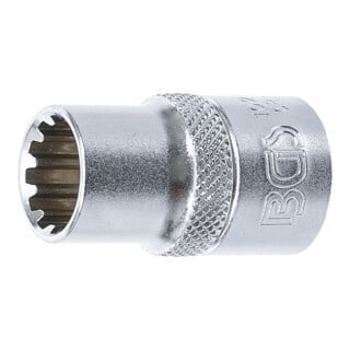 BGS Steckschlüssel-Einsatz Gear Lock 10213, Antrieb Innenvierkant 12,5 mm (1/2"), SW 13 mm