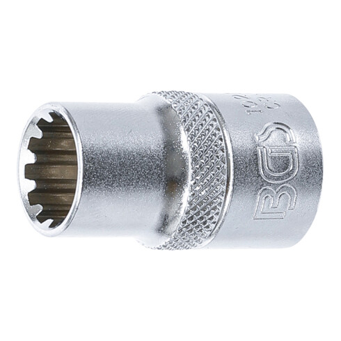 BGS Steckschlüssel-Einsatz Gear Lock 10213, Antrieb Innenvierkant 12,5 mm (1/2"), SW 13 mm