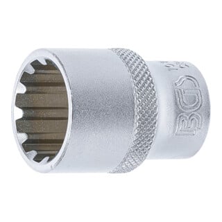 BGS Steckschlüssel-Einsatz Gear Lock 10219, Antrieb Innenvierkant 12,5 mm (1/2"), SW 19 mm