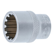 BGS Steckschlüssel-Einsatz Gear Lock 10220, Antrieb Innenvierkant 12,5 mm (1/2"), SW 20 mm