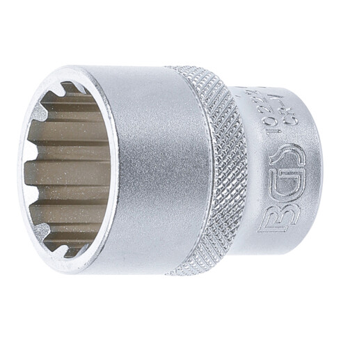 BGS Steckschlüssel-Einsatz Gear Lock 10222, Antrieb Innenvierkant 12,5 mm (1/2"), SW 22 mm