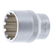 BGS Steckschlüssel-Einsatz Gear Lock 10222, Antrieb Innenvierkant 12,5 mm (1/2"), SW 22 mm