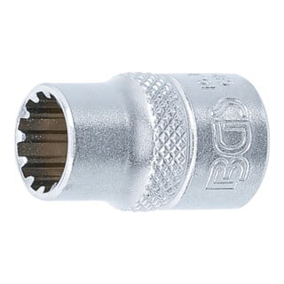 BGS Steckschlüssel-Einsatz Gear Lock 10310, Antrieb Innenvierkant 10 mm (3/8"), SW 10 mm