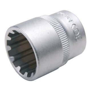 BGS Steckschlüssel-Einsatz Gear Lock 10315, Antrieb Innenvierkant 10 mm (3/8"), SW 15 mm