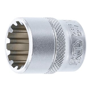 BGS Steckschlüssel-Einsatz Gear Lock 10318, Antrieb Innenvierkant 10 mm (3/8"), SW 18 mm