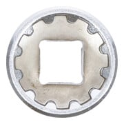 BGS Steckschlüssel-Einsatz Gear Lock 10318, Antrieb Innenvierkant 10 mm (3/8"), SW 18 mm-3
