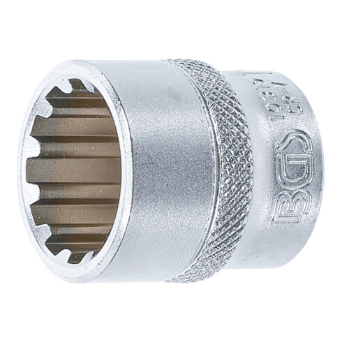 BGS Steckschlüssel-Einsatz Gear Lock 10319, Antrieb Innenvierkant 10 mm (3/8"), SW 19 mm