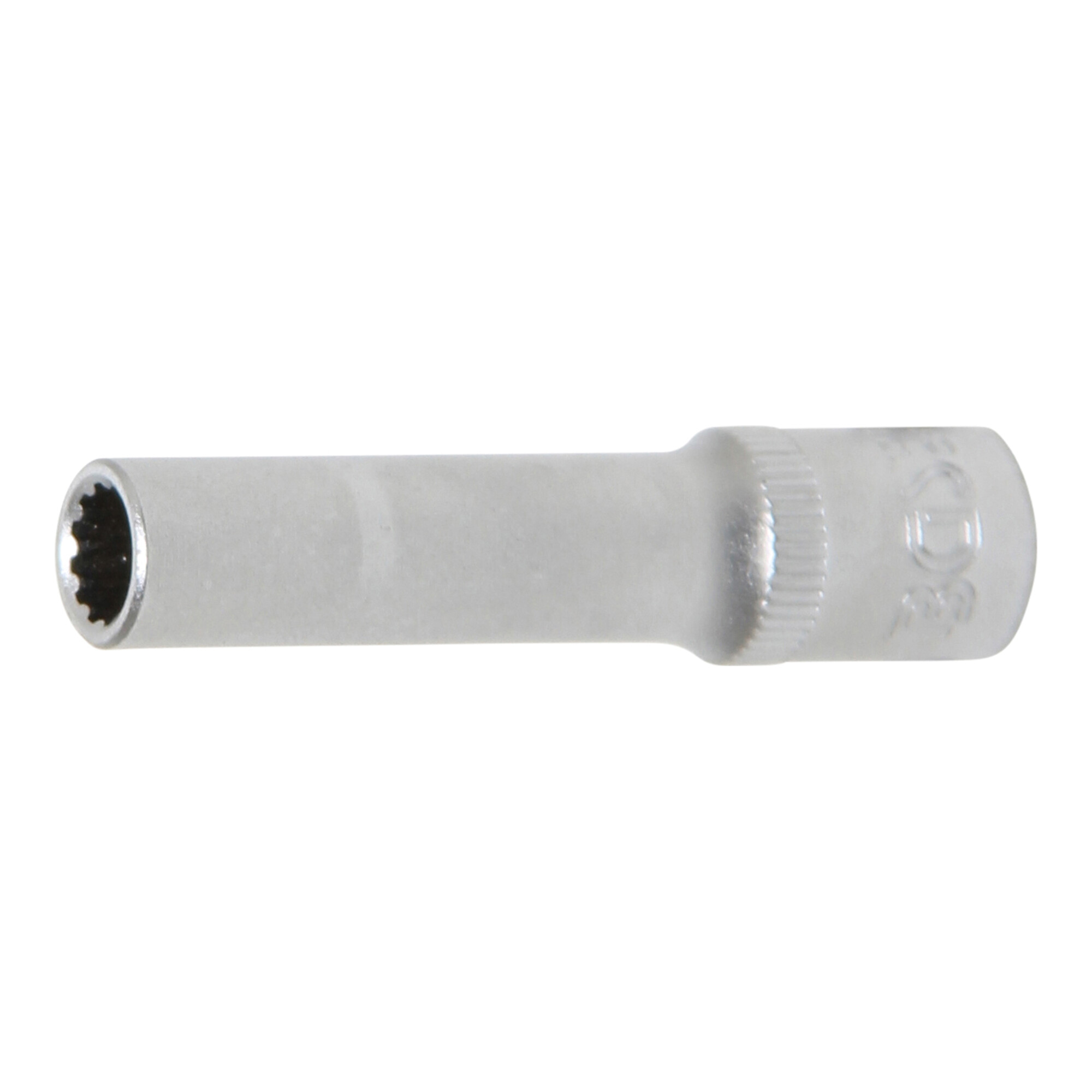 BGS Steckschlüssel-Einsatz Gear Lock, tief 10156, Antrieb Innenvierkant 6,3 mm (1/4"), SW 6 mm ; BGS technic