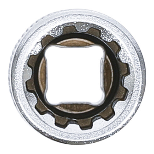BGS Steckschlüssel-Einsatz Gear Lock, tief 10160, Antrieb Innenvierkant 6,3 mm (1/4"), SW 10 mm