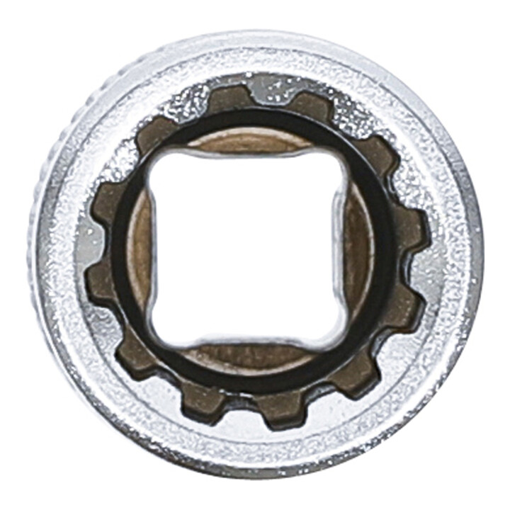 BGS Steckschlüssel-Einsatz Gear Lock, tief 10160, Antrieb Innenvierkant 6,3 mm (1/4"), SW 10 mm
