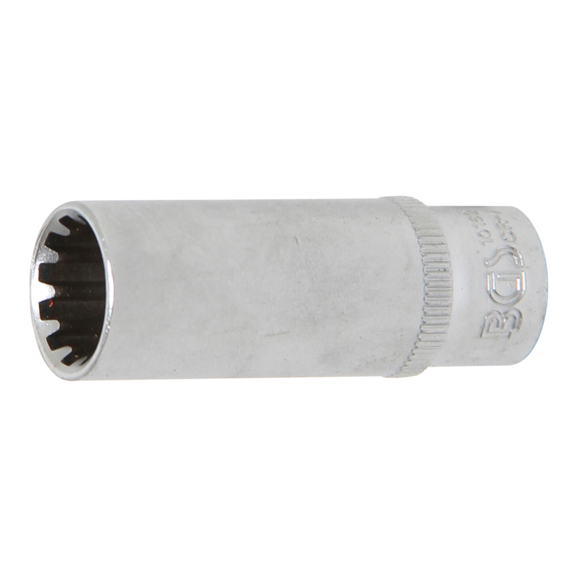 BGS Steckschlüssel-Einsatz Gear Lock, tief 10162, Antrieb Innenvierkant 6,3 mm (1/4"), SW 12 mm ; BGS technic