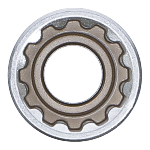 BGS Steckschlüssel-Einsatz Gear Lock, tief 10258, Antrieb Innenvierkant 12,5 mm (1/2"), SW 18 mm