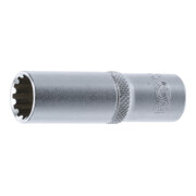 BGS Steckschlüssel-Einsatz Gear Lock, tief 10353, Antrieb Innenvierkant 10 mm (3/8"), SW 13 mm