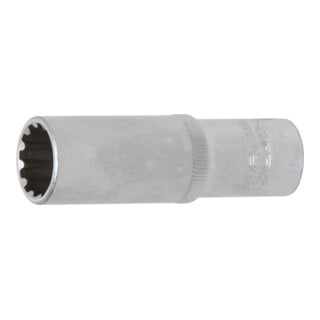 BGS Steckschlüssel-Einsatz Gear Lock, tief 10354, Antrieb Innenvierkant 10 mm (3/8"), SW 14 mm