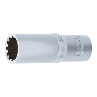 BGS Steckschlüssel-Einsatz Gear Lock, tief 10355, Antrieb Innenvierkant 10 mm (3/8"), SW 15 mm