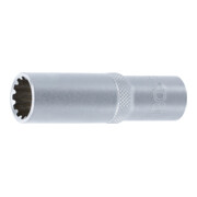 BGS Steckschlüssel-Einsatz Gear Lock, tief Antrieb Innenvierkant 12,5 mm (1/2") SW 15 mm