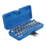 BGS Steckschlüssel-Einsatz-Satz E-Profil Antrieb Innenvierkant 6,3 mm (1/4") / 12,5 mm (1/2") SW E4 - E24 28-tlg.-2