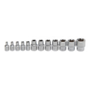 BGS Steckschlüssel-Einsatz-Satz E-Profil Antrieb Innenvierkant 6,3 mm / 10 mm SW E4 - E20 12-tlg.-3