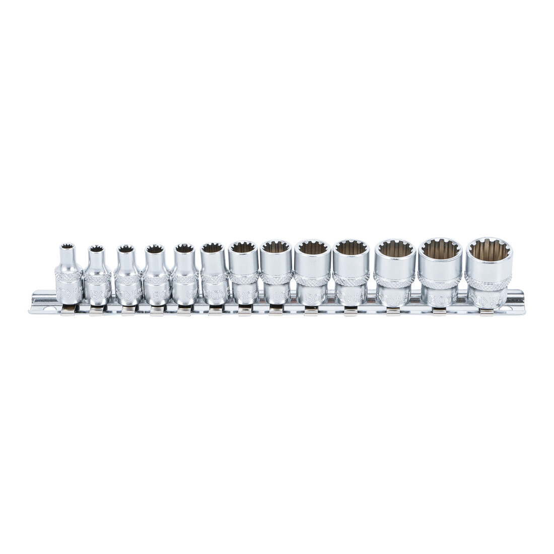 BGS Steckschlüssel-Einsatz-Satz Gear Lock Antrieb Innenvierkant 6,3 mm 13-tlg.