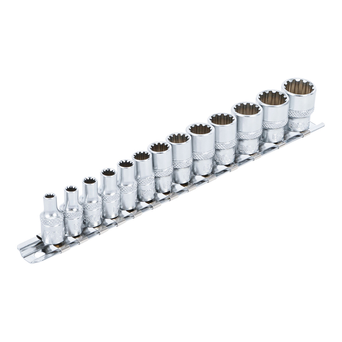 BGS Steckschlüssel-Einsatz-Satz Gear Lock Antrieb Innenvierkant 6,3 mm 13-tlg.