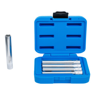 BGS Steckschlüssel-Einsatz-Satz, Sechskant, extra tief Antrieb Innenvierkant  10 mm (3/8 Zoll) SW 8 - 14 mm 5 teilig