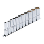 BGS Steckschlüssel-Einsatz-Satz Sechskant, tief Antrieb Innenvierkant 10 mm (3/8 Zoll) Zollgrößen 11 teilig-3