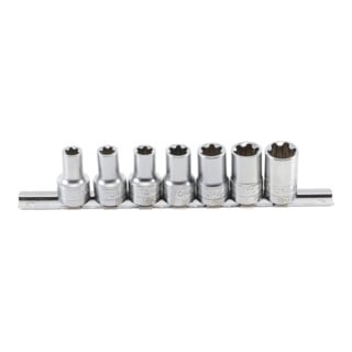 BGS Steckschlüssel-Einsatz-Satz T-Profil Plus (für TX Plus) Antrieb Innenvierkant 10 mm (3/8 Zoll) SW 10EP - 20EP 7 teilig