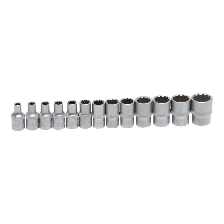 BGS Steckschlüssel-Einsatz-Satz Zwölfkant 6,3 mm (1/4 Zoll) SW 4 - 14 mm, 13-tlg.