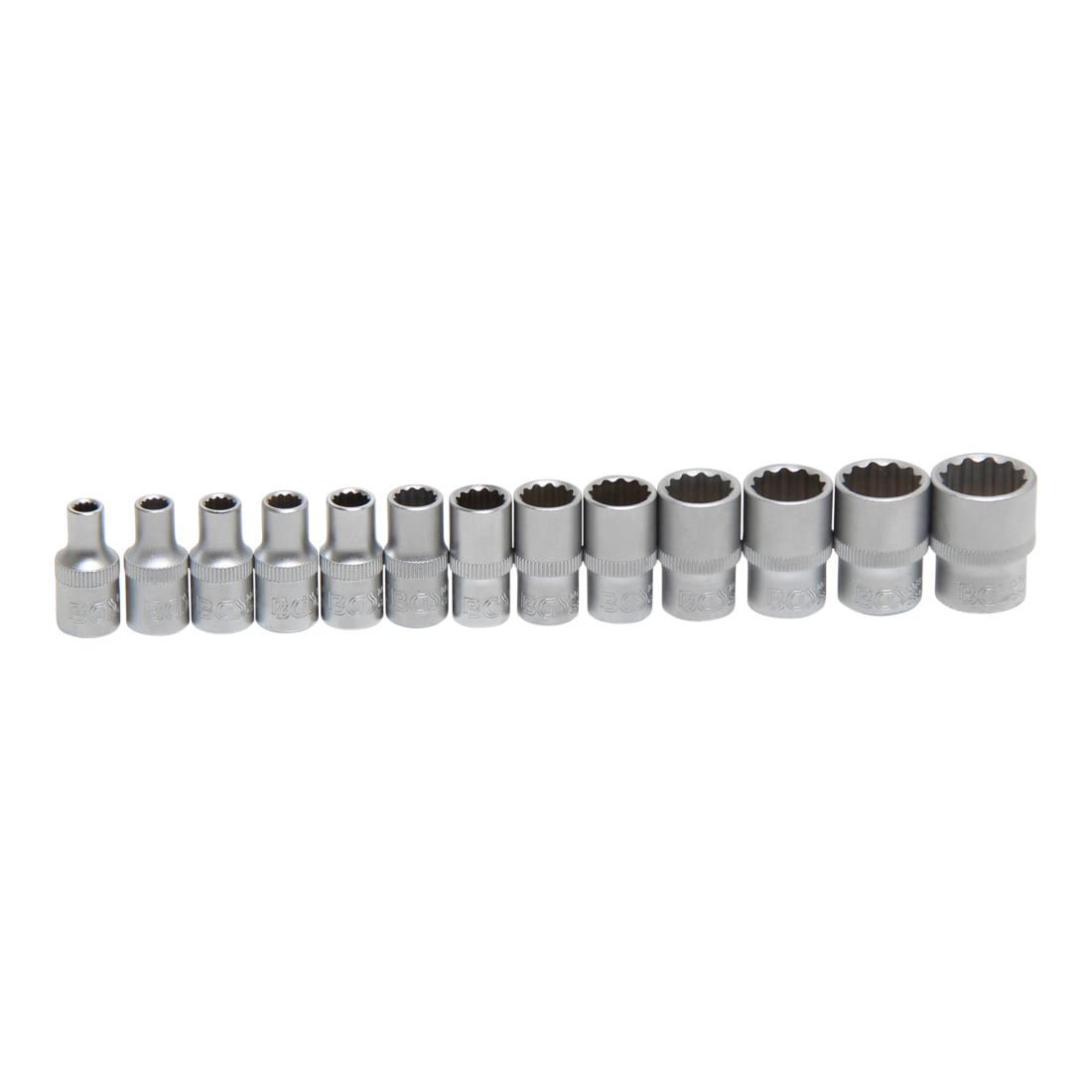 BGS Steckschlüssel-Einsatz-Satz Zwölfkant 6,3 mm (1/4 Zoll) SW 4 - 14 mm, 13-tlg.
