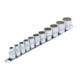 BGS Steckschlüssel-Einsatz-Satz, Zwölfkant Antrieb Innenvierkant 10 mm (3/8 Zoll) Zollgrößen 11 teilig