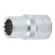 BGS Steckschlüssel-Einsatz-Satz, Zwölfkant Antrieb Innenvierkant 12,5 mm (1/2 Zoll) Zollgrößen 10 teilig