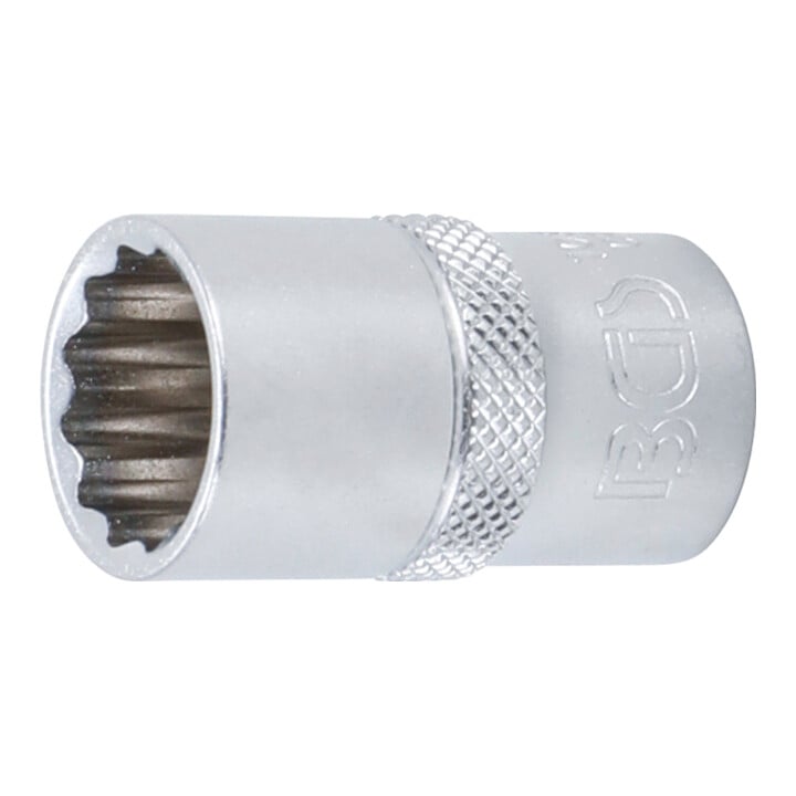 BGS Steckschlüssel-Einsatz-Satz, Zwölfkant Antrieb Innenvierkant 12,5 mm (1/2 Zoll) Zollgrößen 10 teilig