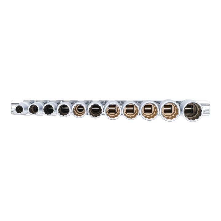 BGS Steckschlüssel-Einsatz-Satz Zwölfkant, tief Antrieb Innenvierkant 10 mm (3/8 Zoll) SW 8 - 19 mm 11 teilig