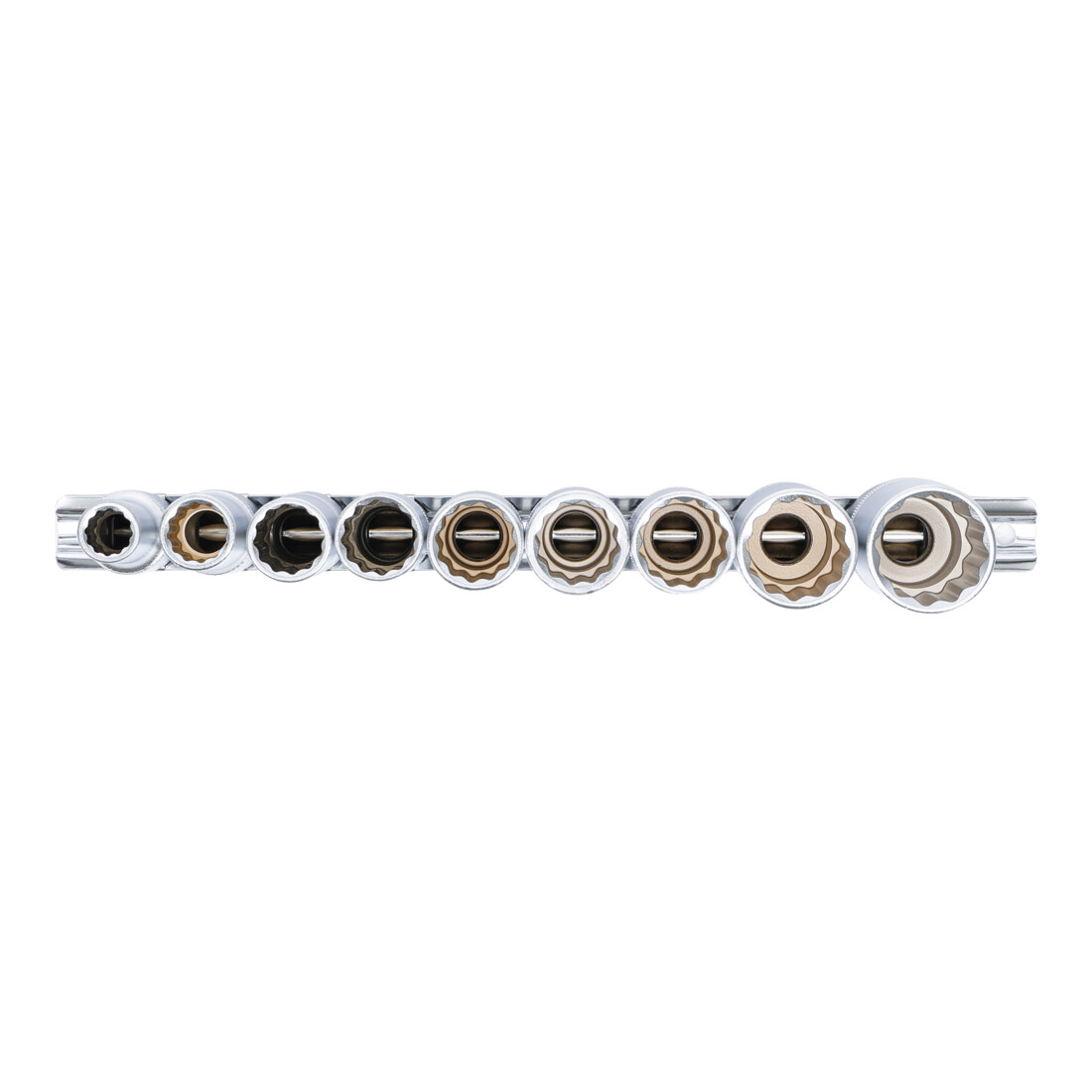 BGS Steckschlüssel-Einsatz-Satz Zwölfkant, tief Antrieb Innenvierkant 12,5 mm (1/2 Zoll) SW 10 - 24 mm 9 teilig