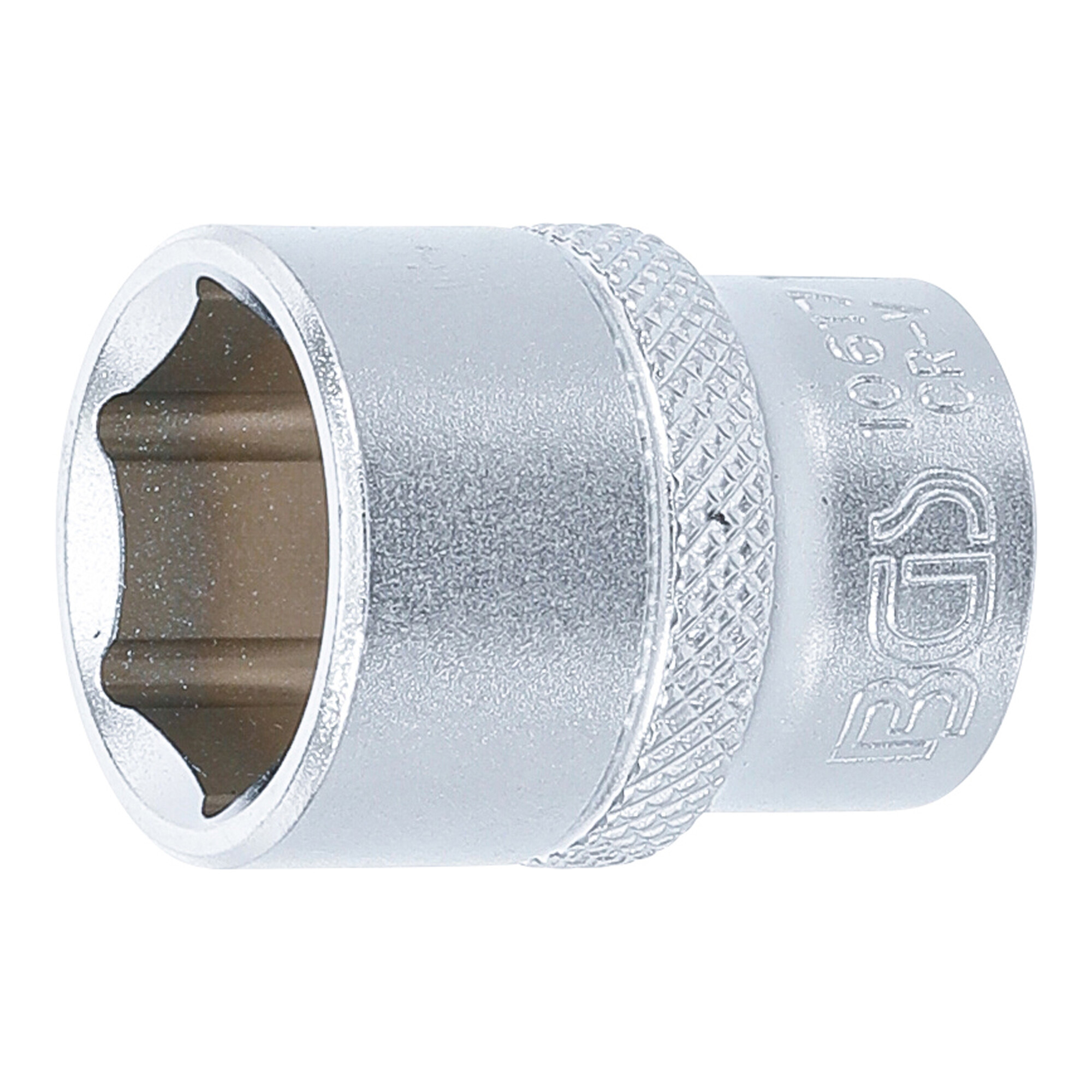 BGS Steckschlüssel-Einsatz Sechskant 10617, Antrieb Innenvierkant 10 mm (3/8"), SW 17 mm ; BGS technic
