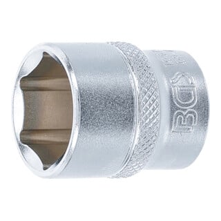BGS Steckschlüssel-Einsatz Sechskant 10619, Antrieb Innenvierkant 10 mm (3/8"), SW 19 mm