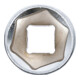 BGS Steckschlüssel-Einsatz Sechskant 10619, Antrieb Innenvierkant 10 mm (3/8"), SW 19 mm-3