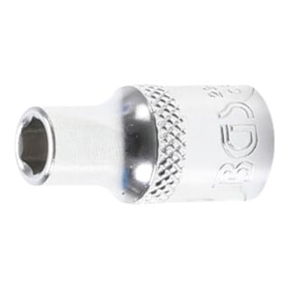 BGS Steckschlüssel-Einsatz Sechskant 22476, Antrieb Innenvierkant 6,3 mm (1/4"), SW 5 mm
