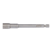BGS Steckschlüssel-Einsatz Sechskant 2763, extra lang, für Bohrmaschinen, Antrieb Außensechskant 6,3 mm (1/4"), SW 7 mm-2