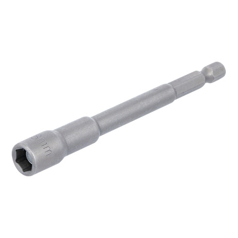 BGS Steckschlüssel-Einsatz Sechskant 2764, extra lang, für Bohrmaschinen, Antrieb Außensechskant 6,3 mm (1/4"), SW 8 mm