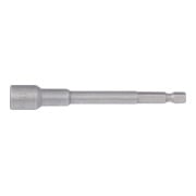 BGS Steckschlüssel-Einsatz Sechskant 2766, extra lang, für Bohrmaschinen, Antrieb Außensechskant 6,3 mm (1/4"), SW 10 mm-2