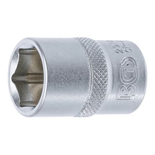 BGS Steckschlüssel-Einsatz Sechskant Antrieb Innenvierkant 12,5 mm (1/2") SW 18 mm