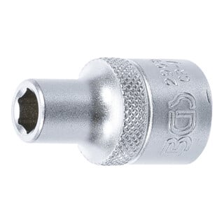 BGS Steckschlüssel-Einsatz Sechskant Antrieb Innenvierkant 12,5 mm (1/2") SW 8 mm