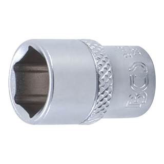 BGS Steckschlüssel-Einsatz Sechskant Antrieb Innenvierkant 6,3 mm (1/4") SW 12 mm