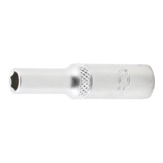 BGS Steckschlüssel-Einsatz Sechskant, tief 10503, Antrieb Innenvierkant 6,3 mm (1/4"), SW 5,5 mm