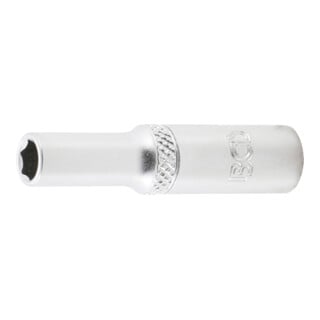 BGS Steckschlüssel-Einsatz Sechskant, tief 10506, Antrieb Innenvierkant 6,3 mm (1/4"), SW 6 mm