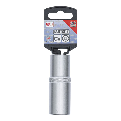 BGS Steckschlüssel-Einsatz Sechskant, tief 10560, Antrieb Innenvierkant 12,5 mm (1/2"), SW 20 mm