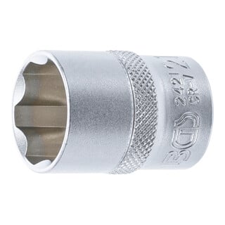 BGS Steckschlüssel-Einsatz Super Lock Antrieb Innenvierkant 12,5 mm SW 21 mm